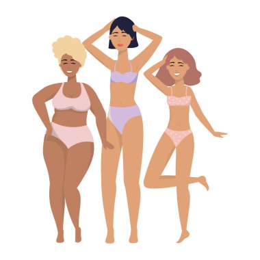 Kadın iç çamaşırı tasarım avatarları