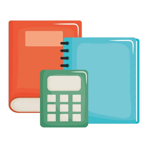 Notebook school aanbod met Calculator — Stockvector