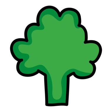 Taze brokoli sebze izole edilmiş ikon