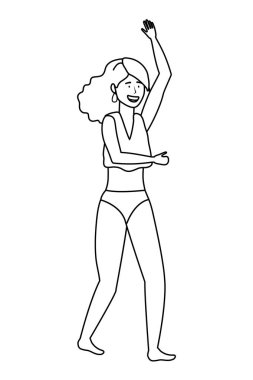 Yaz mayo tasarımı ile kız