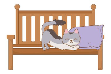 İzole kedi karikatür tasarım vektör