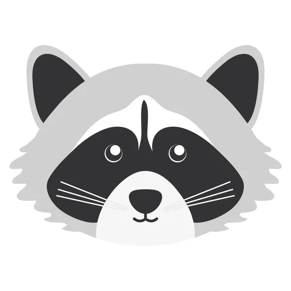 Cute raccoon woodland animal character — Stock Vector