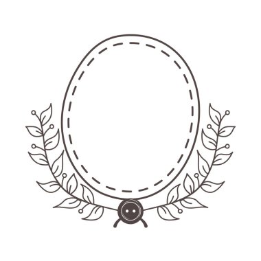 Düğme ve terzi dükkan tasarım çelenk