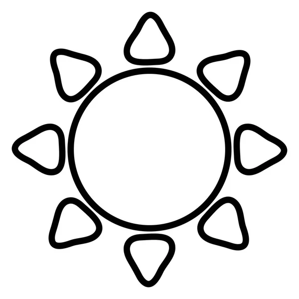 Été soleil chaud isolé icône — Image vectorielle