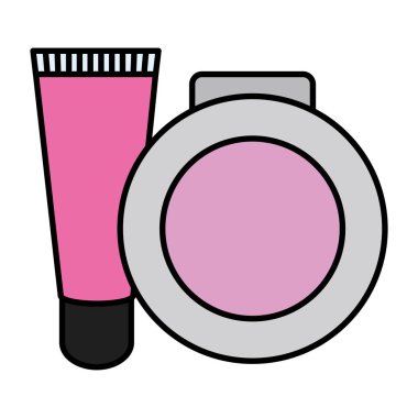 allık ve parlak makyaj