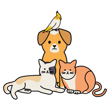 sevimli grup Maskotlar adorables karakterler