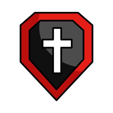 İzole kalkan tasarım vektör illüstrasyon