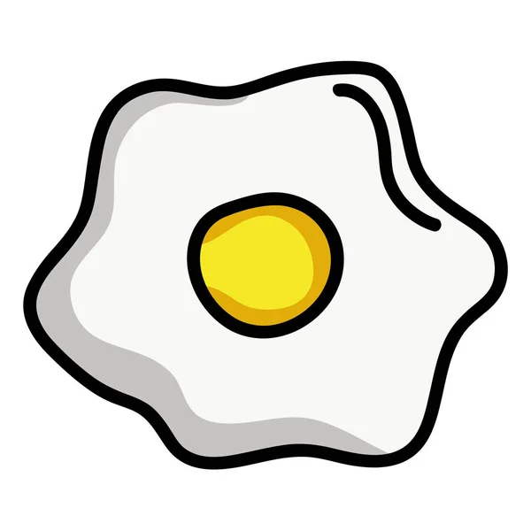 Huevo frito comida saludable icono — Vector de stock