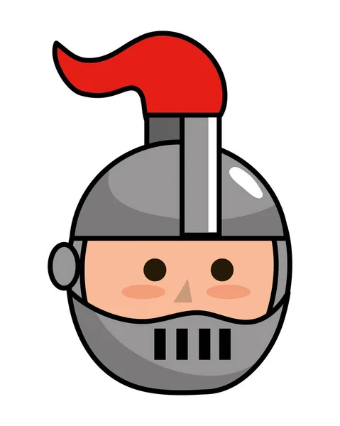 Illustration vectorielle isolée de conception de chevalier médiéval — Image vectorielle
