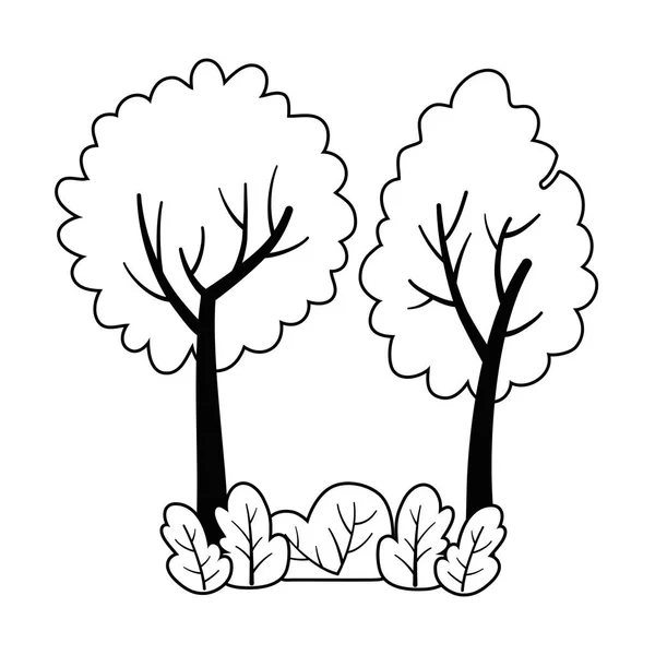 孤立的抽象和季节树设计 — 图库矢量图片