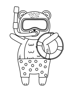 sevimli hayvan karikatür yaz zaman zevk