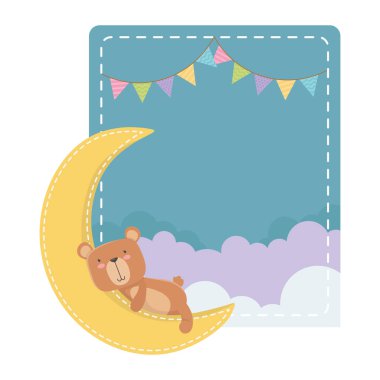 Oyuncak ayı karikatür tasarım vektör illüstrasyon