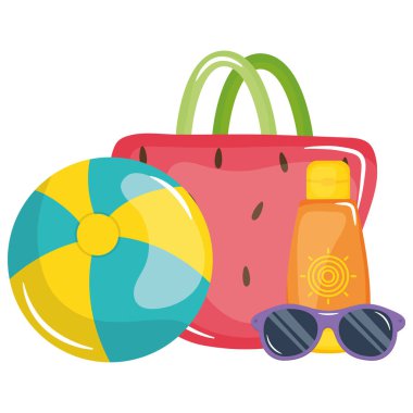 güneş gözlüğü ve balon oyuncak ile kadın çanta