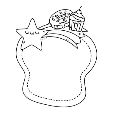 İzole Kawaii karikatür tasarım vektör illüstrasyon