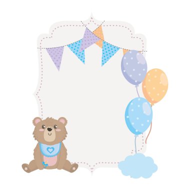 İzole bebek sembol tasarım duş