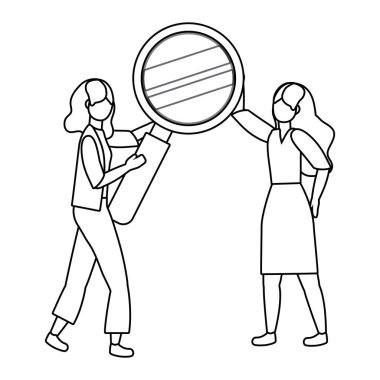 Businesswomen avatar karikatür tasarım vektör illüstrasyon