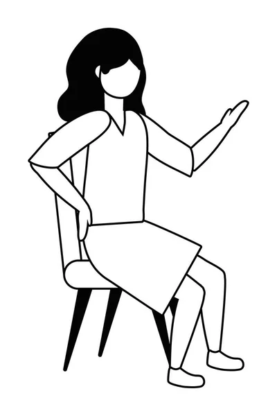 Mujer de negocios avatar ilustrador de vectores de diseño de dibujos animados — Archivo Imágenes Vectoriales