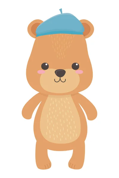 Bear Cartoon med hatt design — Stock vektor