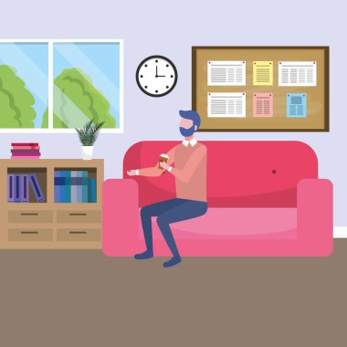 İş adamı avatar karikatür tasarım vector Illustrator