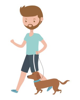 Köpek karikatür tasarımı ile çocuk