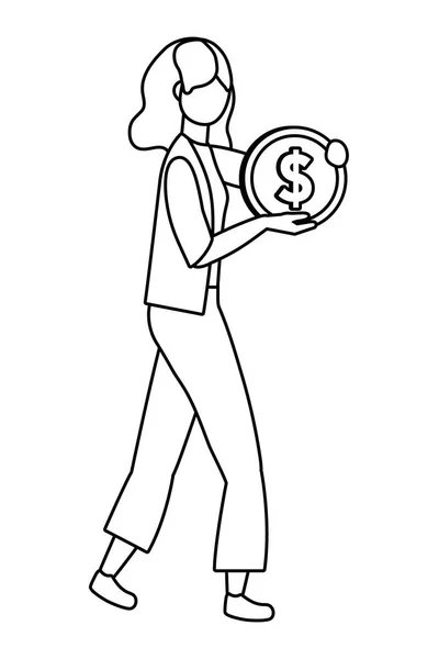 Empresária avatar desenho animado desenho vetorial ilustração —  Vetores de Stock