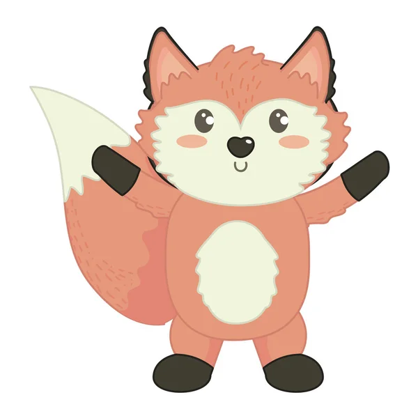 Geïsoleerde Fox cartoon design Vector Illustrator — Stockvector