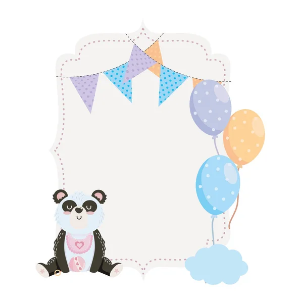 Baby shower symbol and panda design — Stock Vector