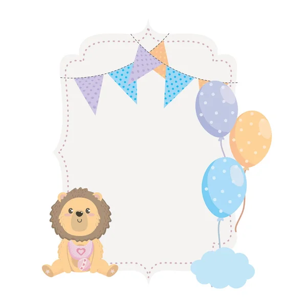 Σύμβολο πάρτι για το μωρό και τη σχεδίαση λιονταριών — Διανυσματικό Αρχείο
