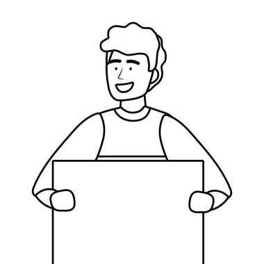 Pano tasarımı ile avatar adam