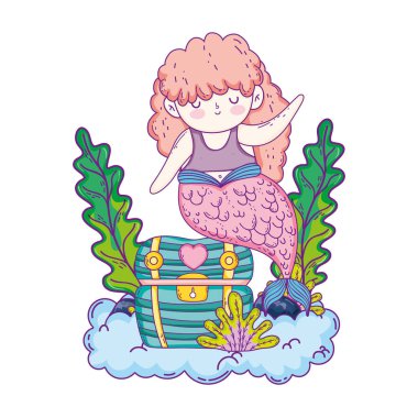 bulutlar hazine sandığı ile güzel deniz kızı