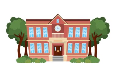 Okul bina tasarım vector Illustrator
