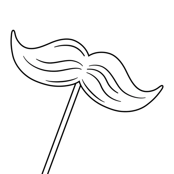 Isolado bigode design vetor ilustração — Vetor de Stock