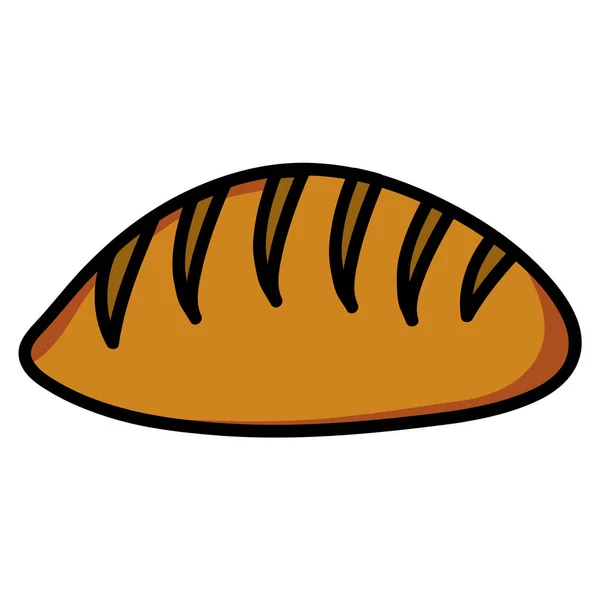 Delicioso pan pastelería icono — Vector de stock