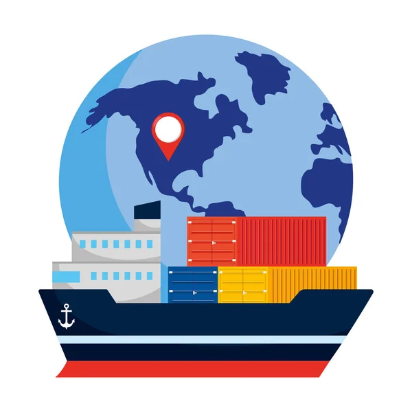 Dostawa usługi śledzenia przesyłki logistyczne — Wektor stockowy