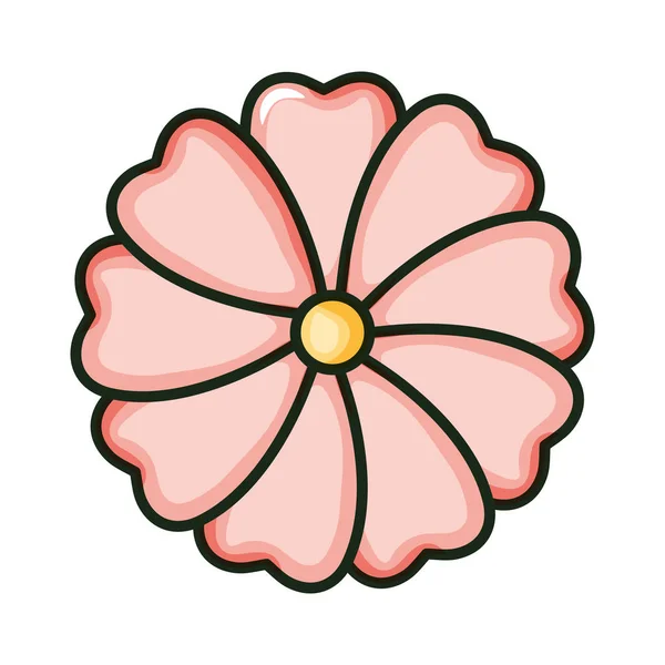 Красива квіткова декоративна ізольована ікона — стоковий вектор