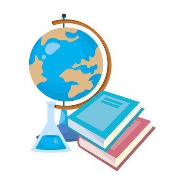 Okul tasarım vektör illüstrasyon izole dünya