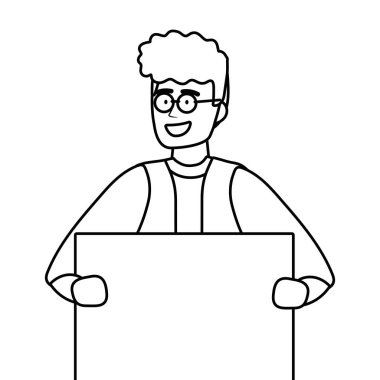 Pano tasarımı ile avatar adam