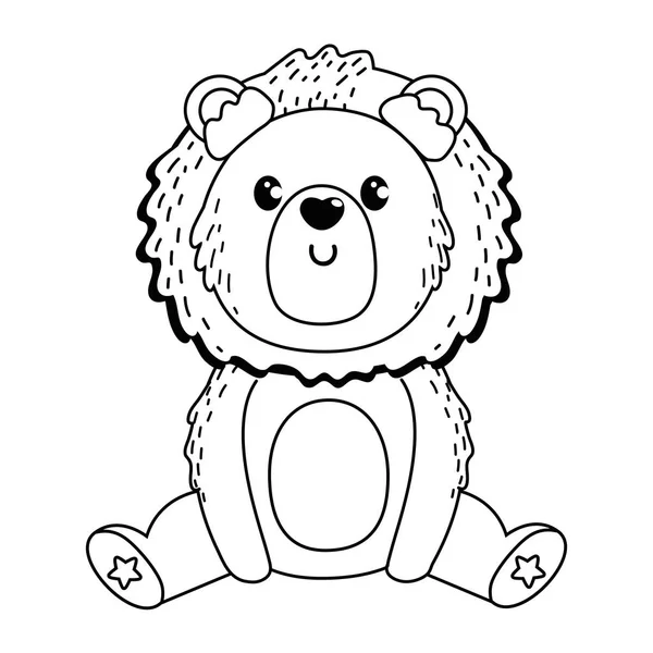 Lion cartoon design vector illustration — Stock Vector
