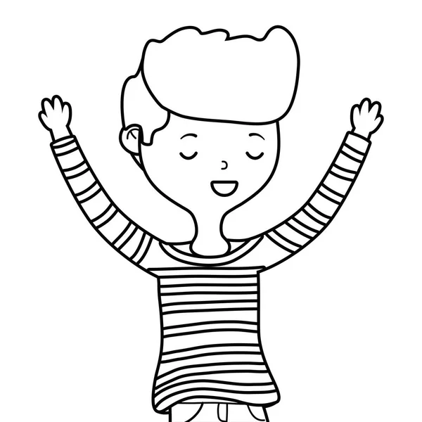 Tonåring pojke tecknad design vektor illustratör — Stock vektor