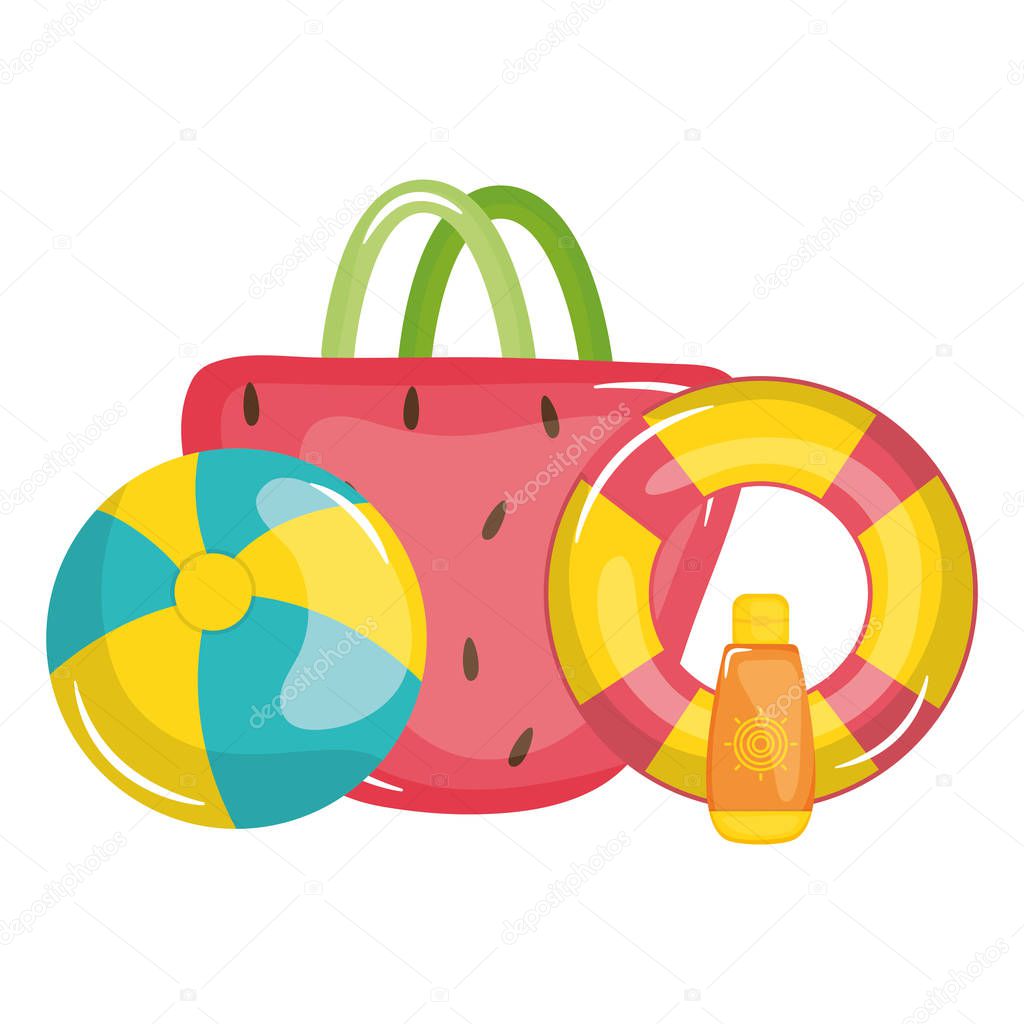 handbag female with float lifeguard and balloon toy