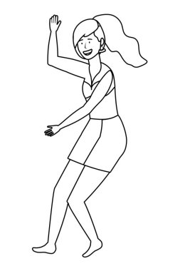 Yaz mayo tasarımı ile kız