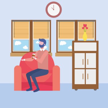 İş adamı avatar karikatür tasarım vector Illustrator