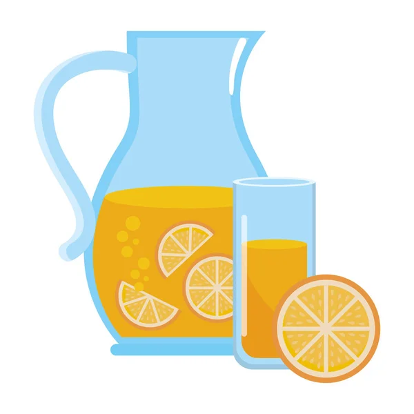 Isolierter Orangensaft-Design-Vektor-Illustrator — Stockvektor