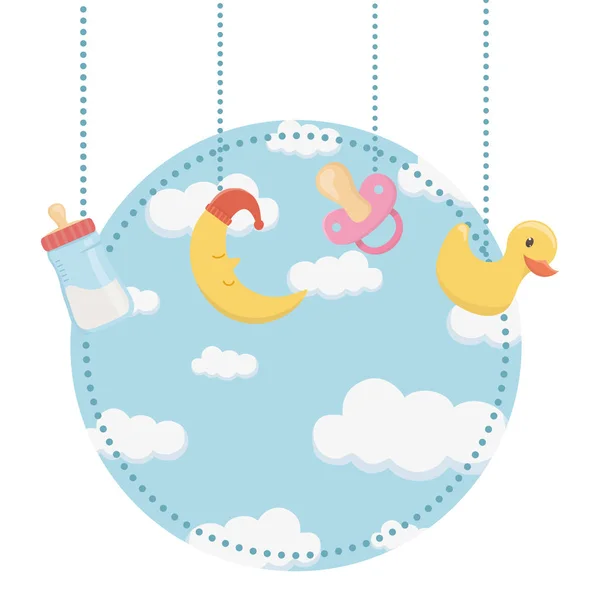 Ilustracja Baby prysznic projekt symbol wektor — Wektor stockowy