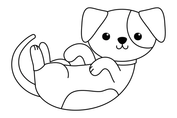 Isolato cane disegno cartone animato — Vettoriale Stock