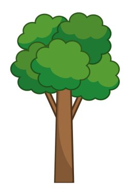 İzole soyut ve sezon ağaç tasarım vektör çizim