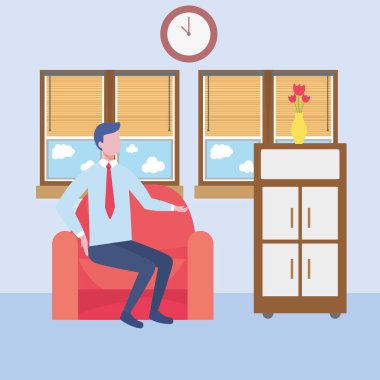 İş adamı avatar karikatür tasarım vector Illustrator