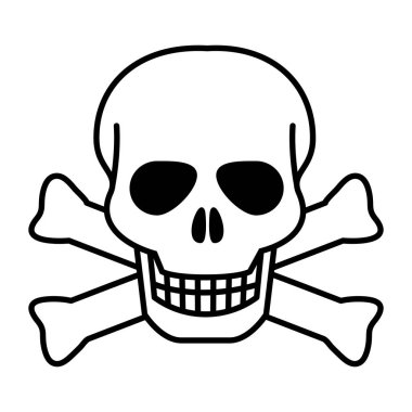 İzole kafatası kafa tasarım vektör illüstrasyon