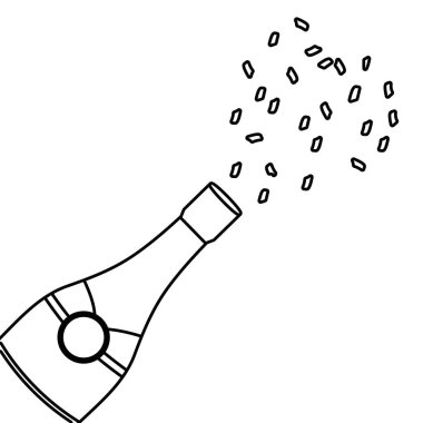 İzole şampanya şişe tasarım vektör