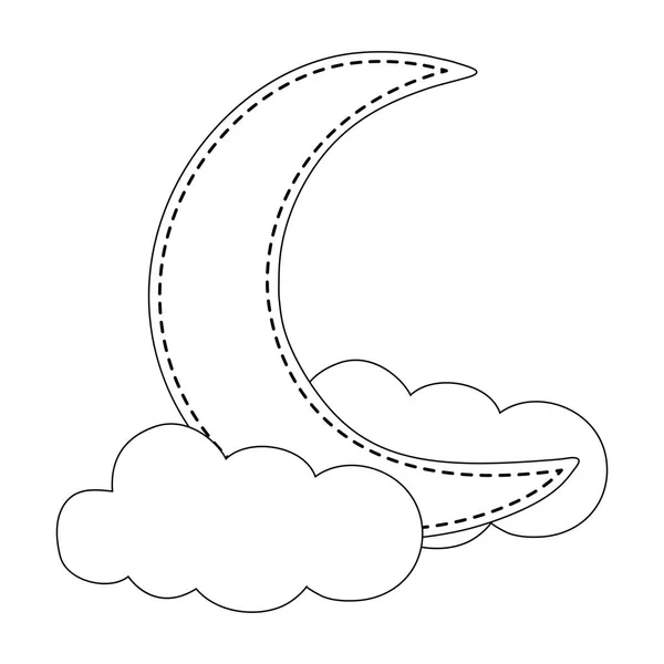 Niedlichen Mond Design Vektor Illustration — Stockvektor